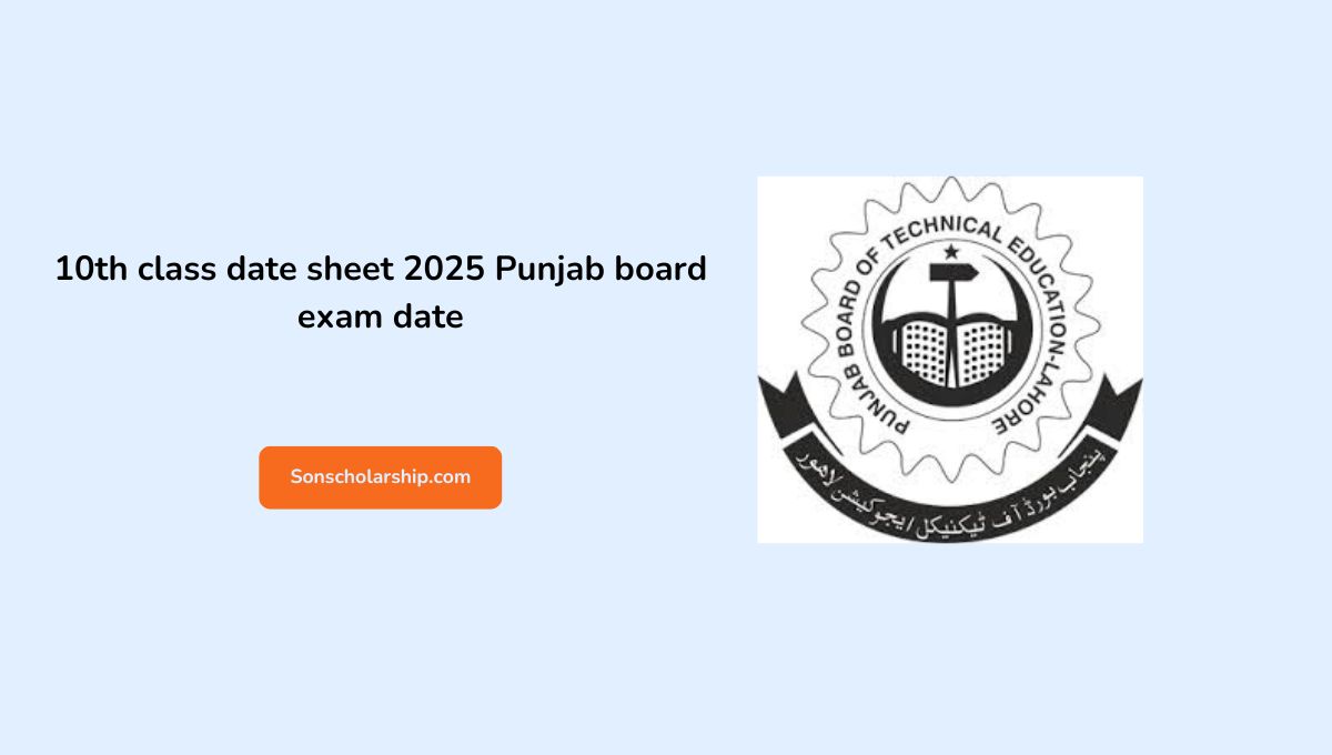 10th class date sheet 2025 Punjab board exam date