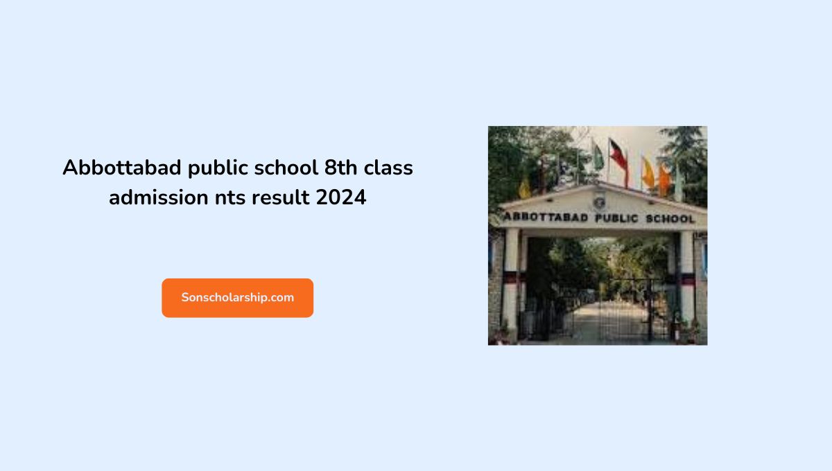 Abbottabad public school 8th class admission nts result 2024