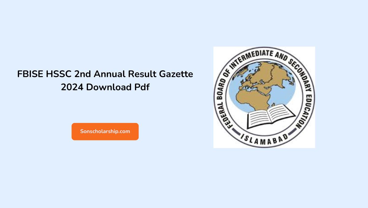 FBISE HSSC 2nd Annual Result Gazette 2024 Download Pdf