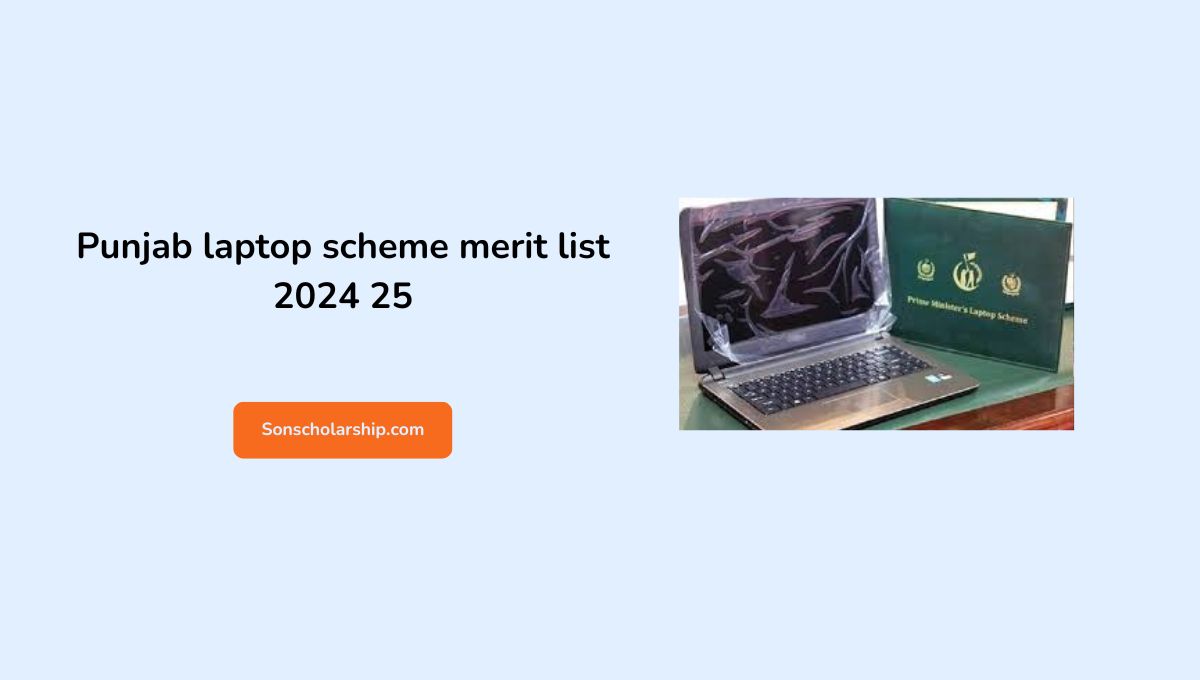 Punjab laptop scheme merit list 2024 25